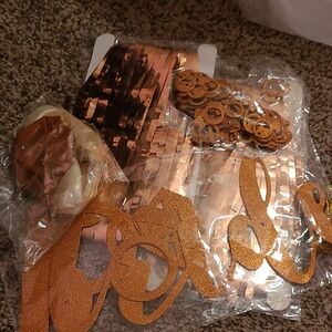 Rose Gold Party Decorations Set